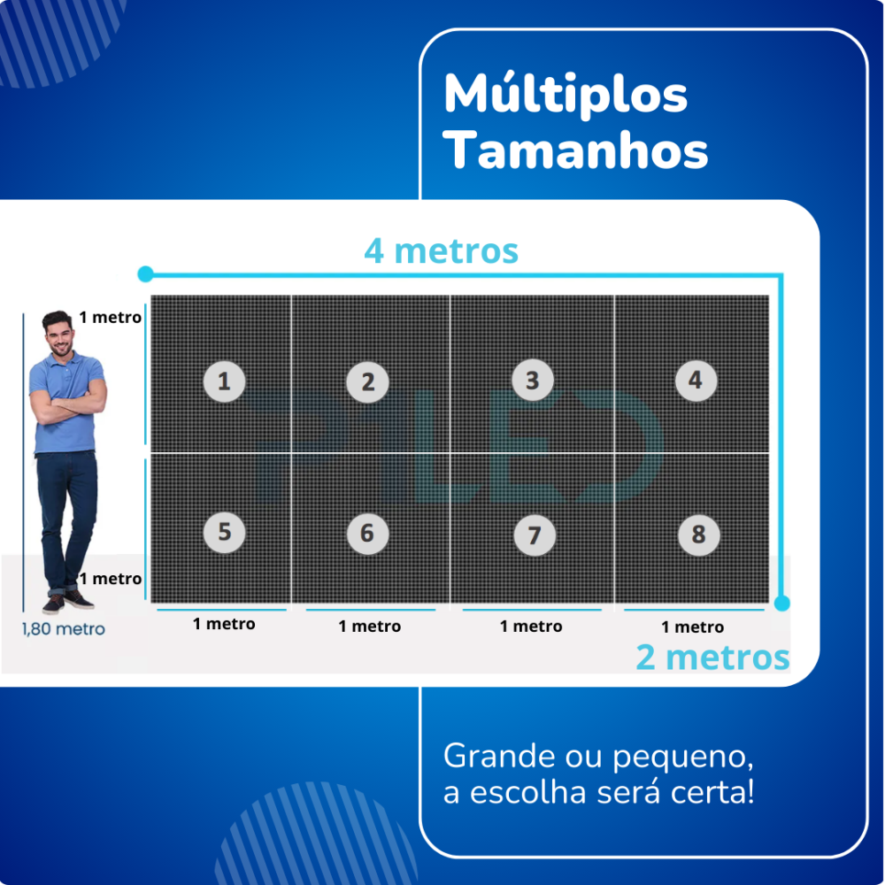 Residência Casa com Painel de LED P3.9 Indoor Fixo Tamanhos