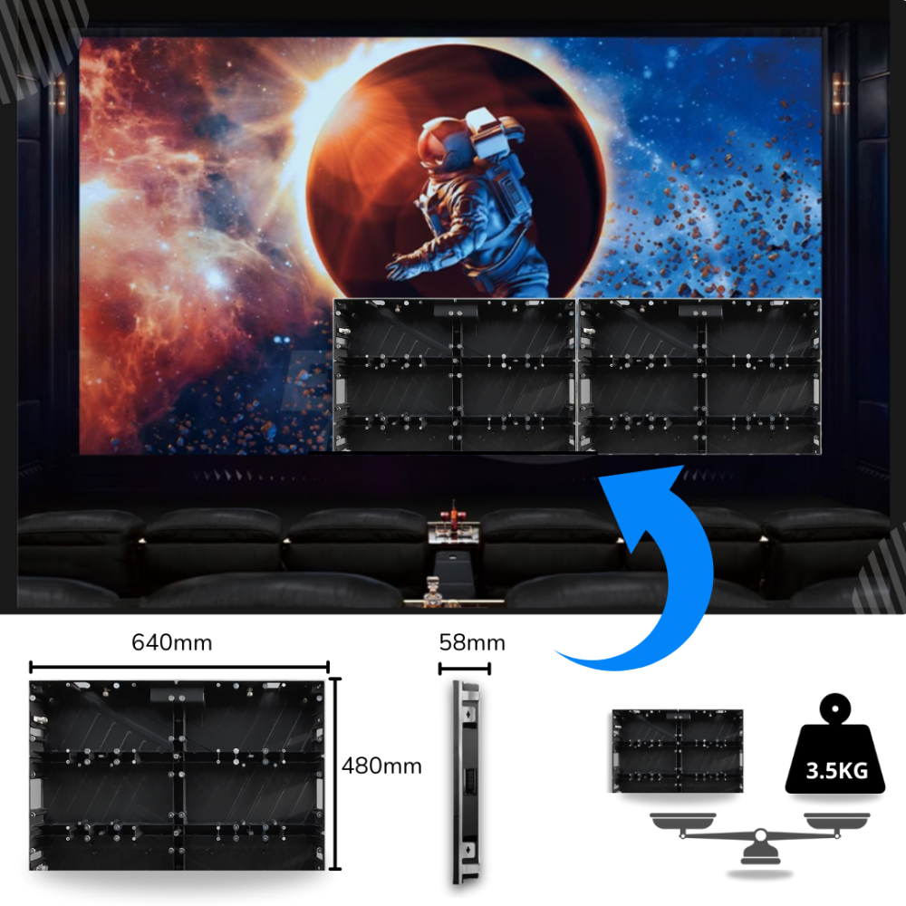 Gabinete Fine Pitch Alumínio Painel de LED Indoor 