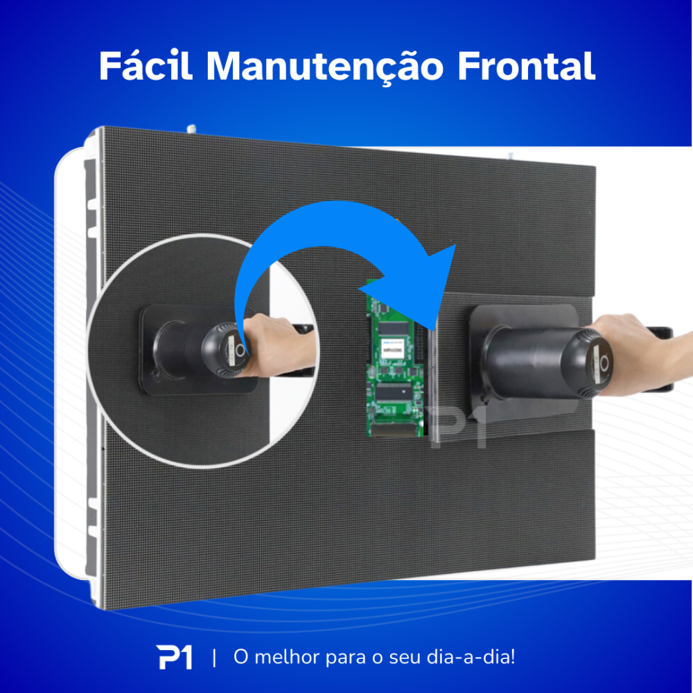 Painel de LED P1.5 Indoor Manutenção Frontal 
