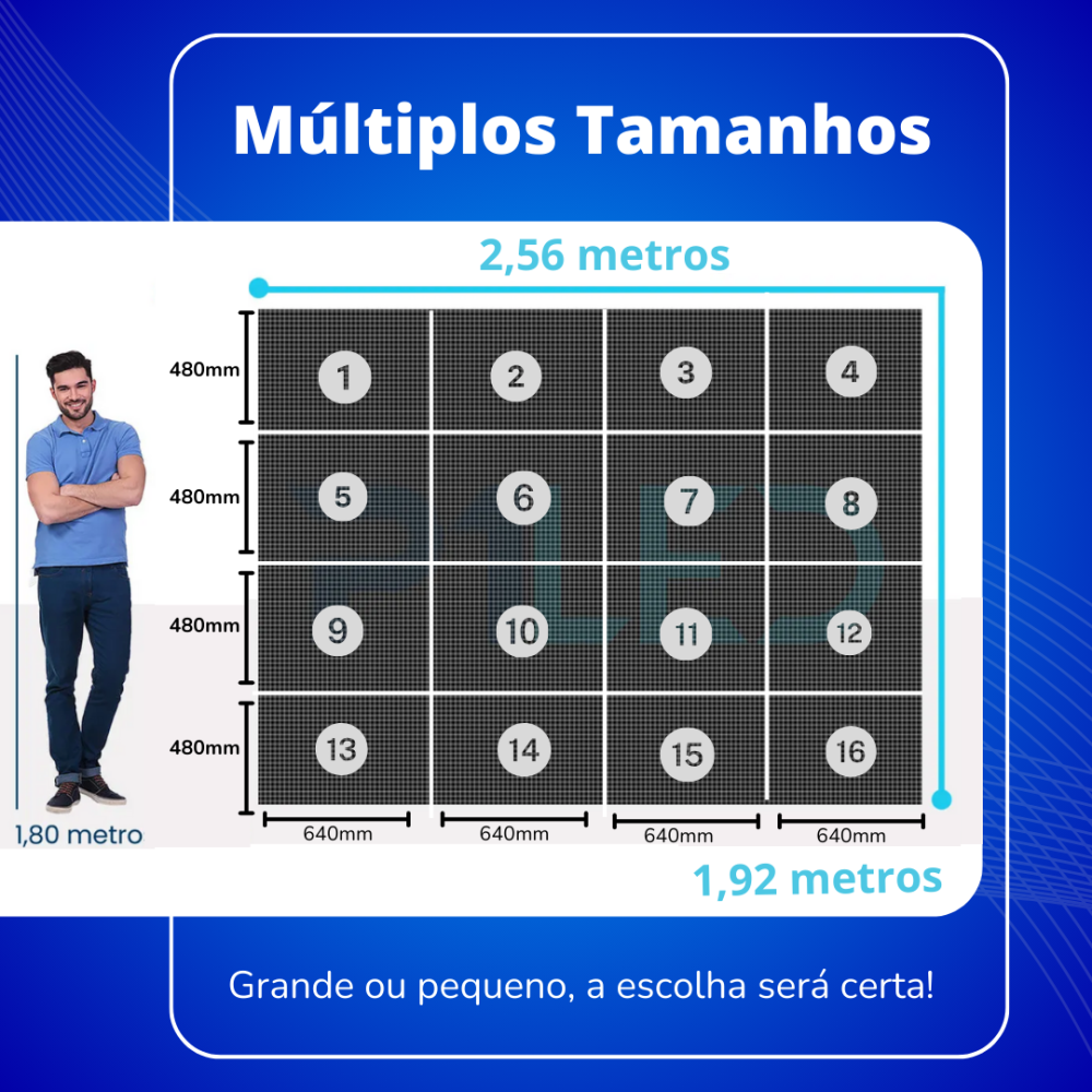 Painel de LED P1LED Tamanhos