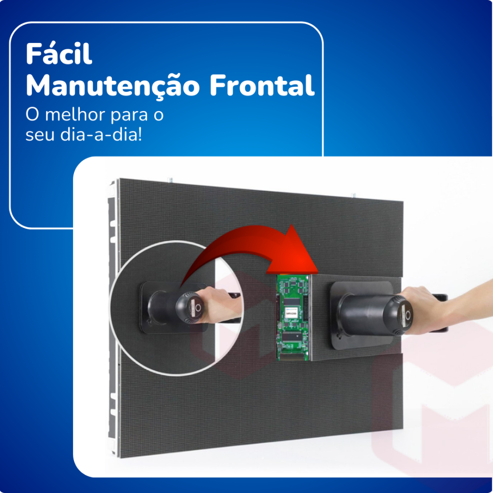 Painel de LED P3.9 Indoor Fixo Manutenção Frontal