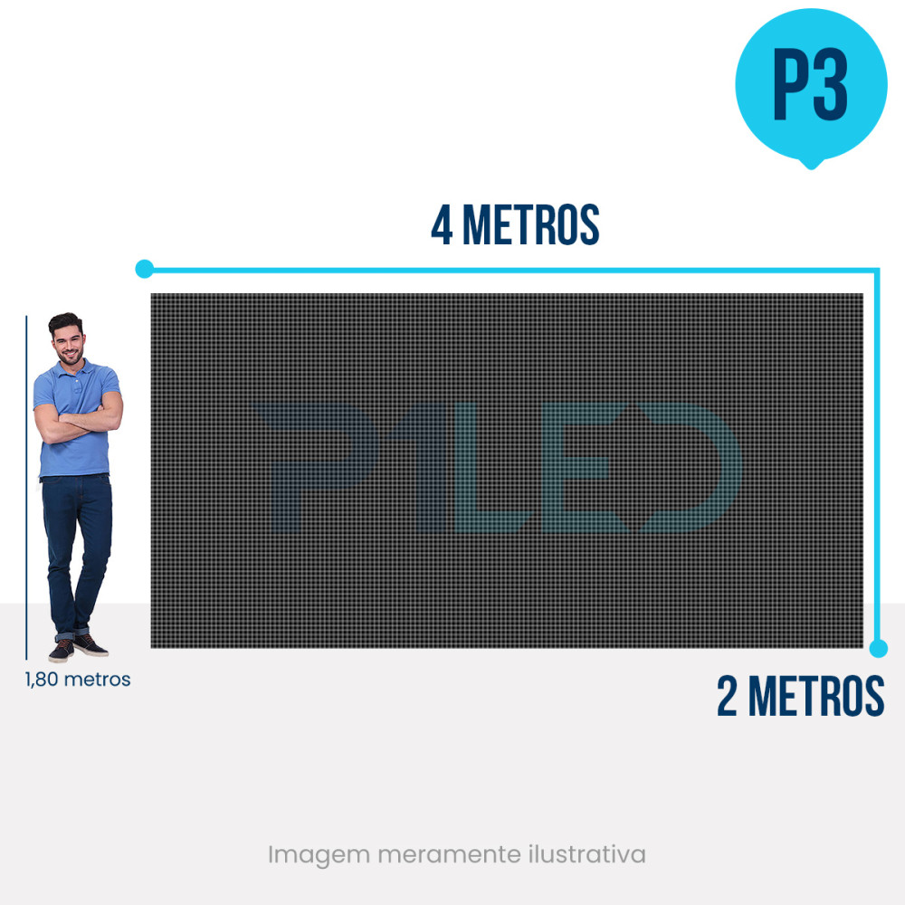 Tamanho Painel de LED Indoor 