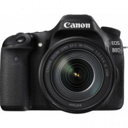Canon 80D com Lente 18-135mm - Câmera 24.1MP, Full HD 1080p, WiFi