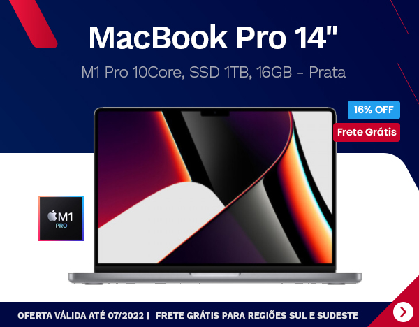 MacBook Pro 14 MKGP3 - Julho 2022