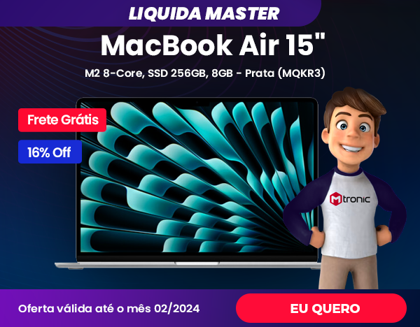 Ofertas Fevereiro 2024 - MacBook Air MQKR3